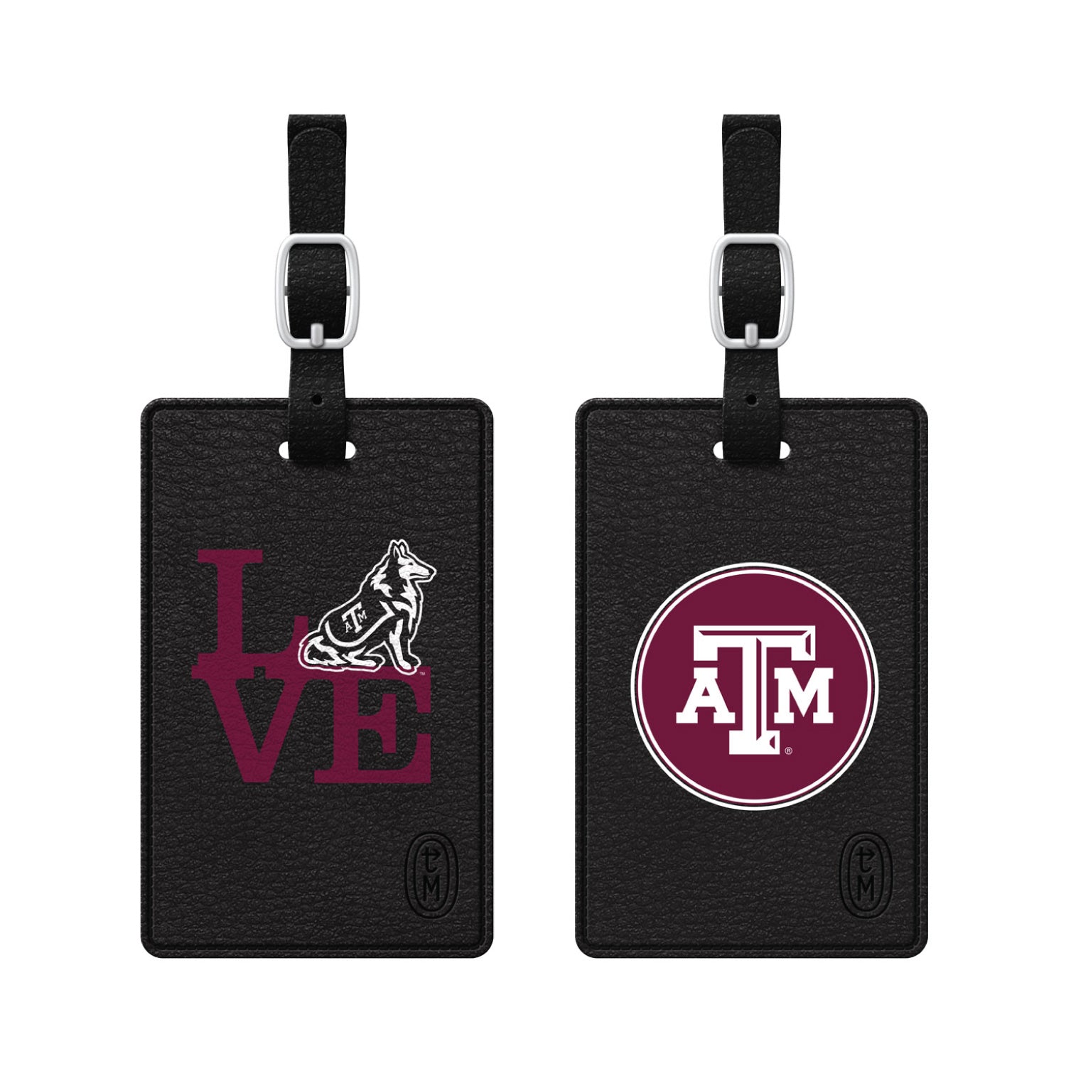 Texas A&M University Faux Leather Luggage Tag, Classic