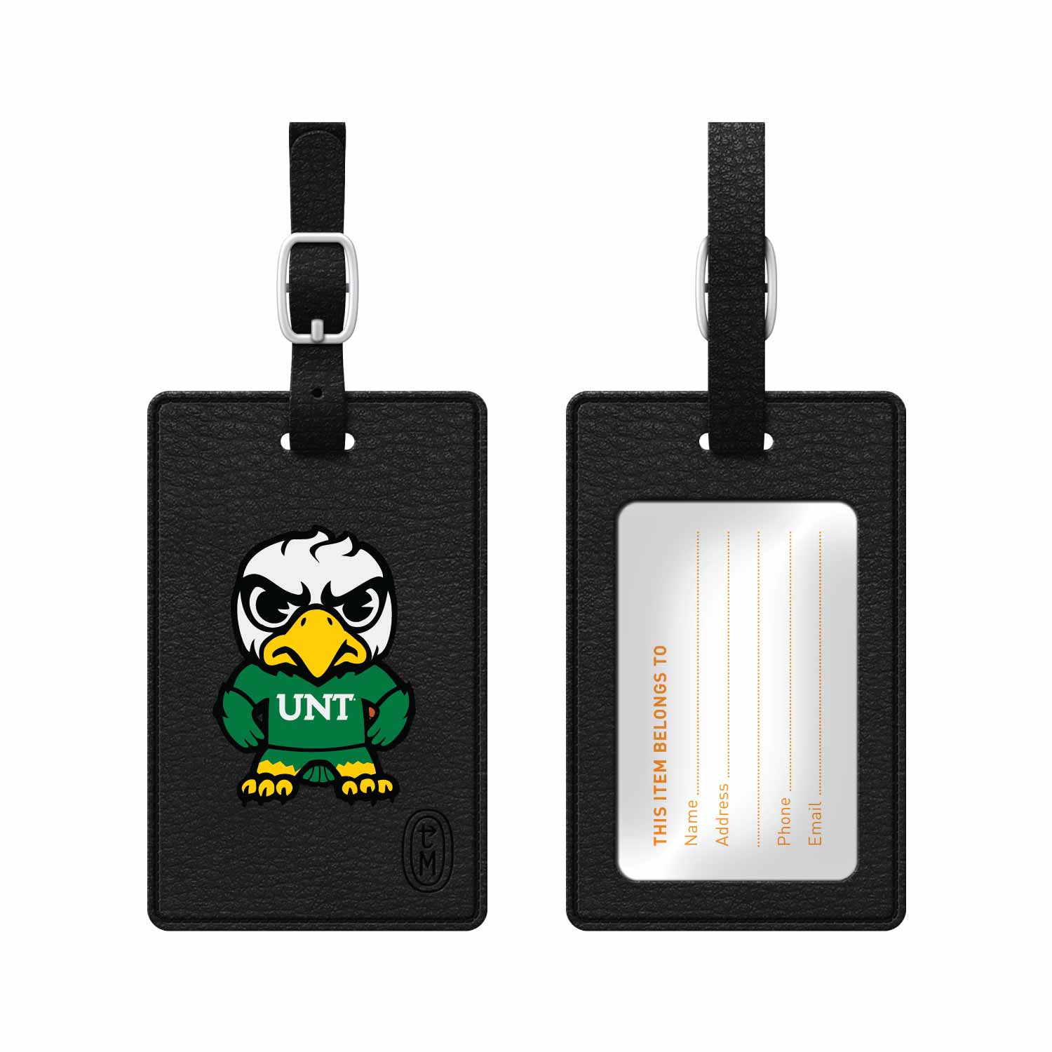 University of North Texas Faux Leather Luggage Tag, Tokyodachi Classic
