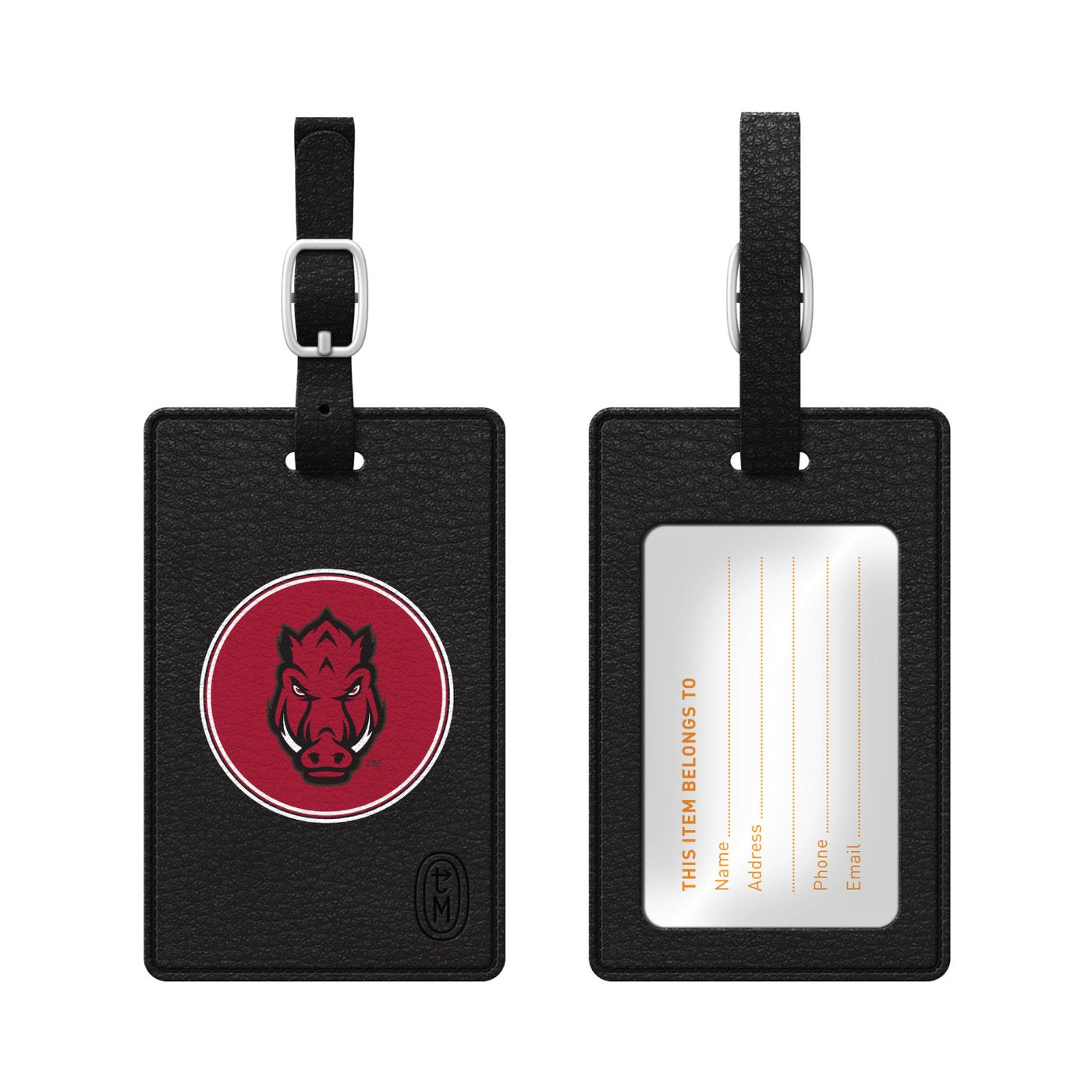 University of Arkansas - Fayetteville Faux Leather Luggage Tag, Classic