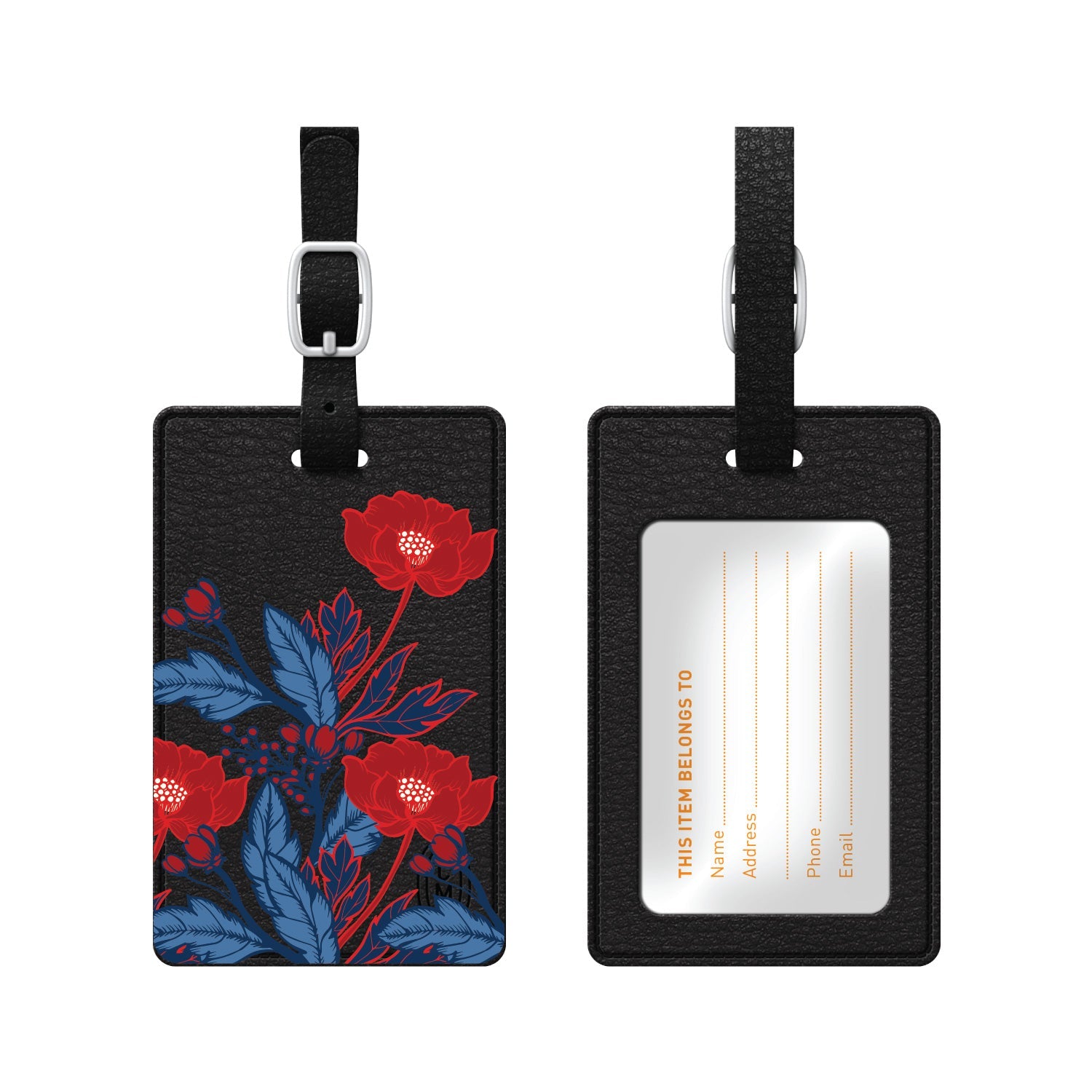 Luggage Tag, Red Poppies