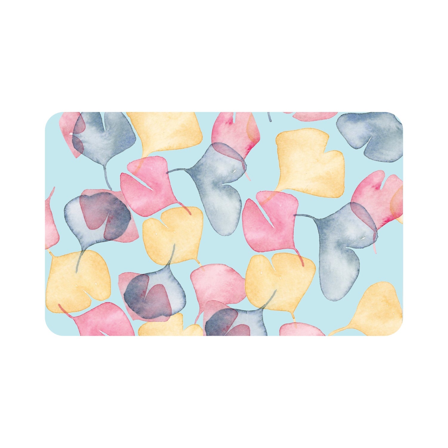 OTM Essentials Large Blue Mousepad, Floating Leaves