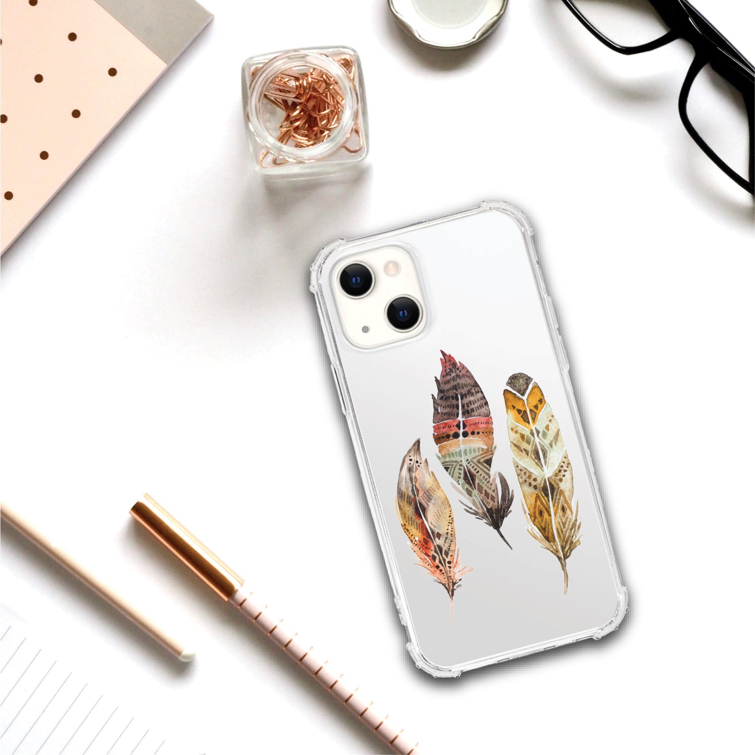 OTM Essentials | Triple Feathers Phone Case