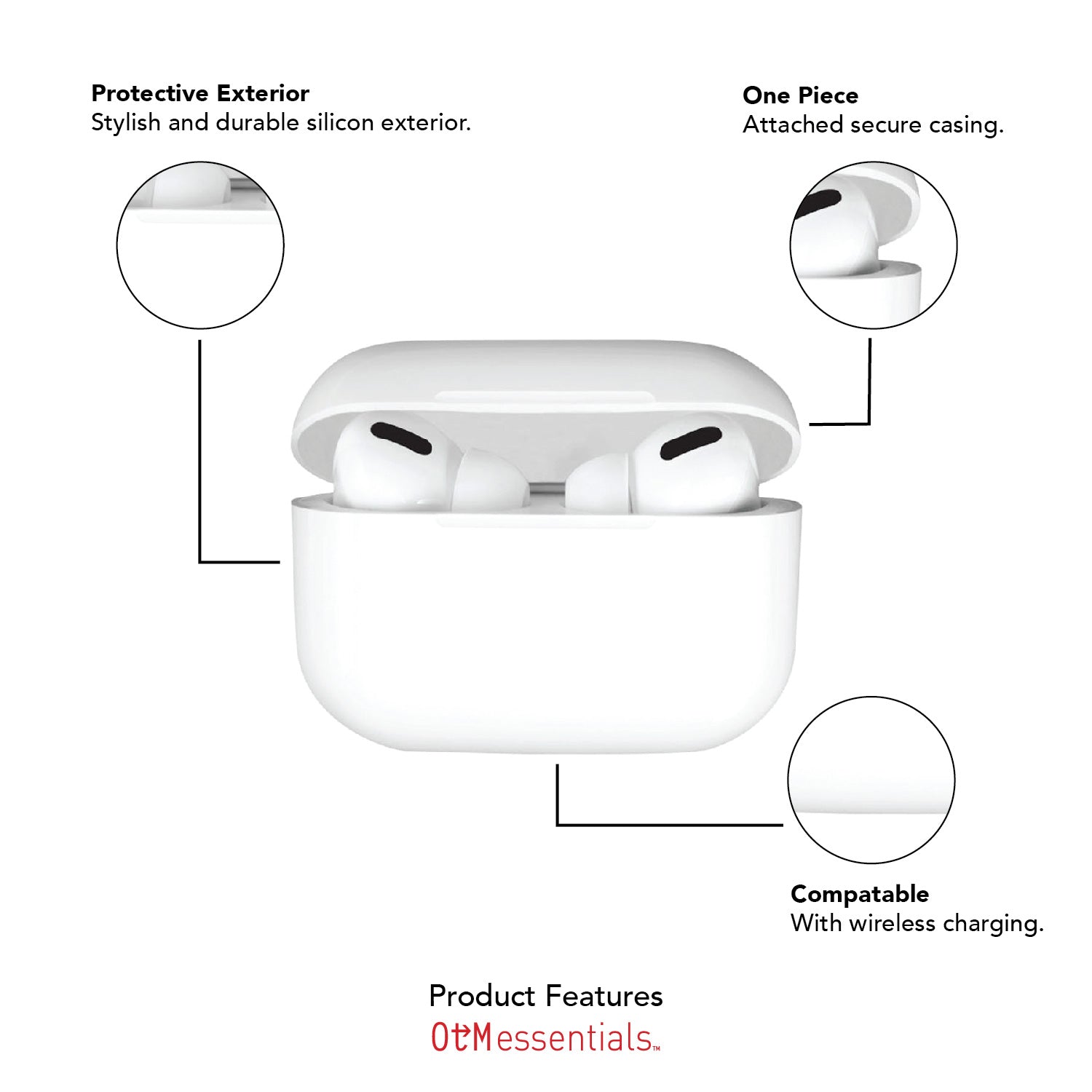 Silicon Airpod Cover Jordan White & Black, For Stylish And Easy To