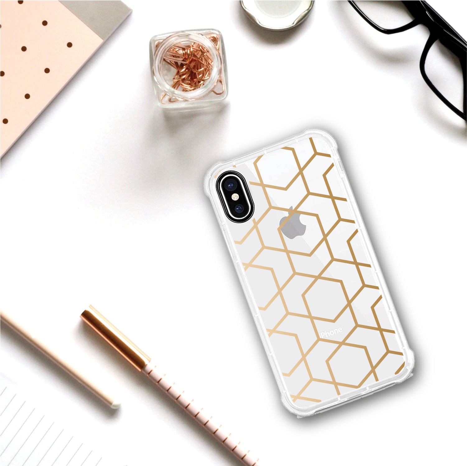 OTM Essentials | Golden Hexagrams Phone Case