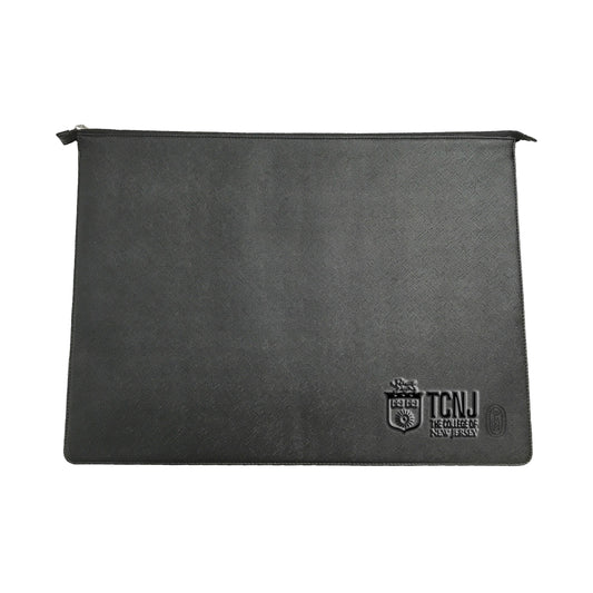 The College of New Jersey Faux Leather Laptop Sleeve | OTM Essentials