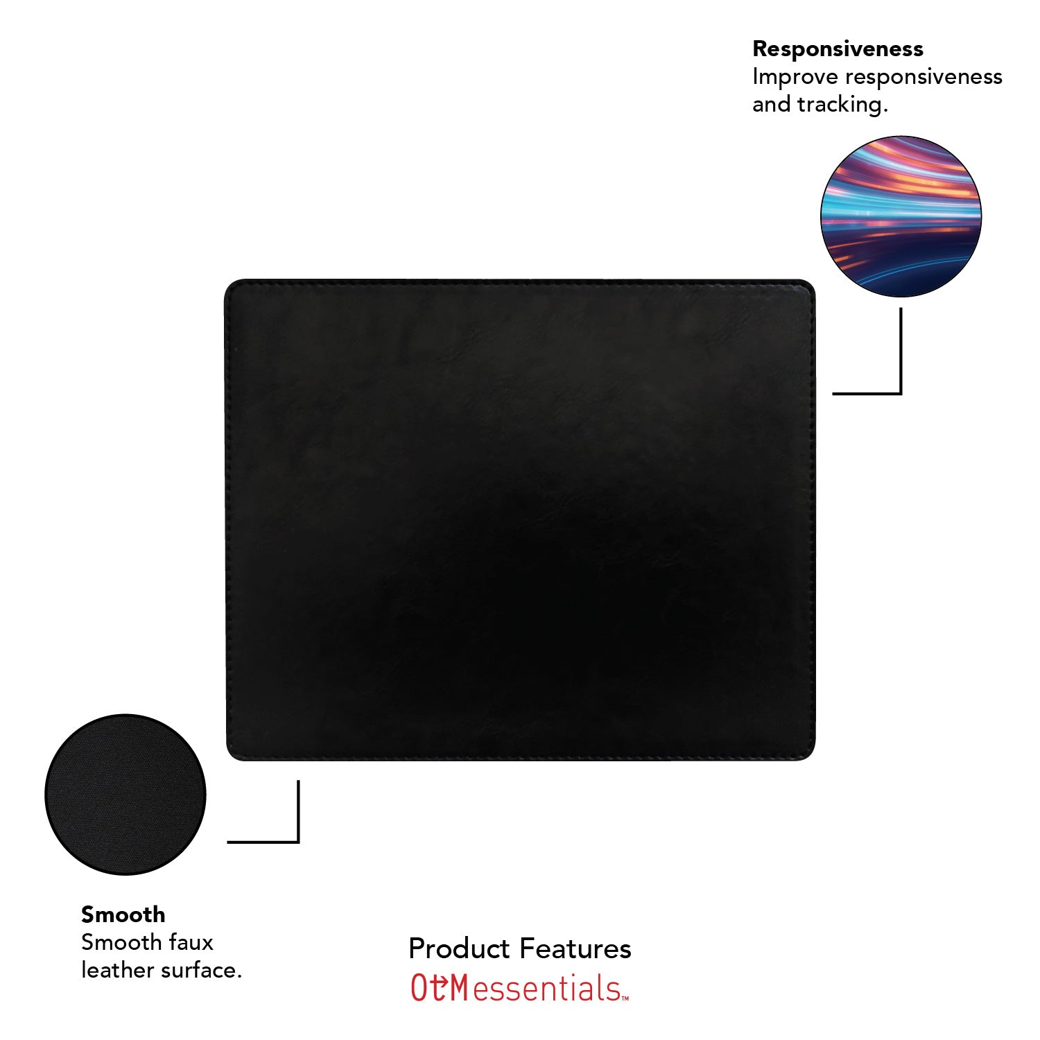 Mouse Pad, Faux Leather, University of New Hampshire | OTM Essentials