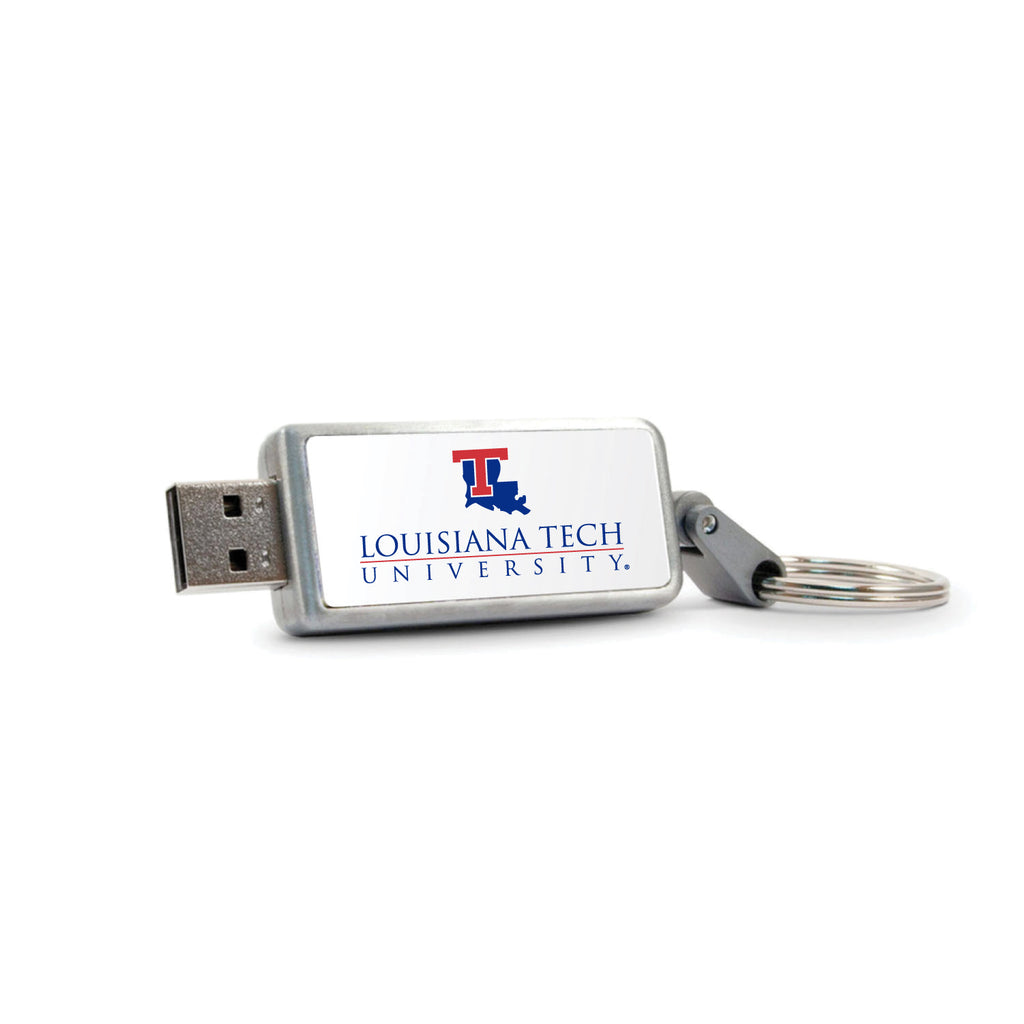 Louisiana Tech University Keychain USB 2.0 Flash Drive, Classic V2 - 16GB