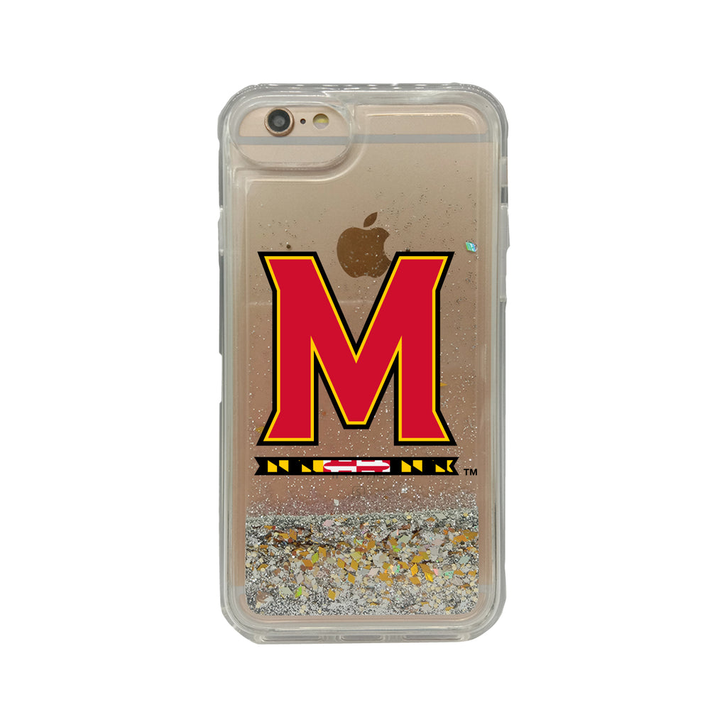 University of Maryland Clear Glitter Shell Phone Case, Classic V1 - iPhone 7/8