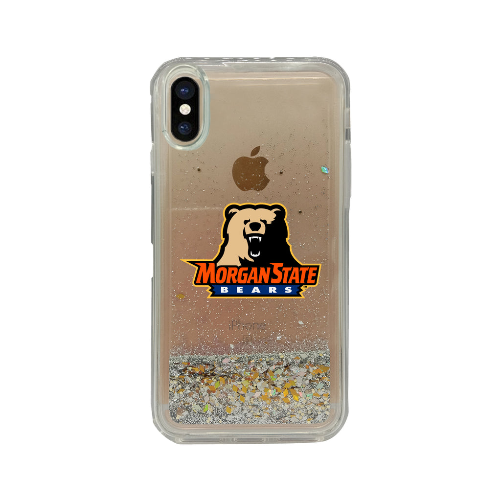 Morgan State University Clear Glitter Shell Phone Case, Classic V2 - iPhone X/Xs
