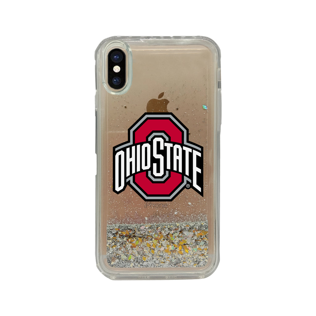 Ohio State University V2 Clear Glitter Shell Phone Case, Classic V1 - iPhone X/Xs