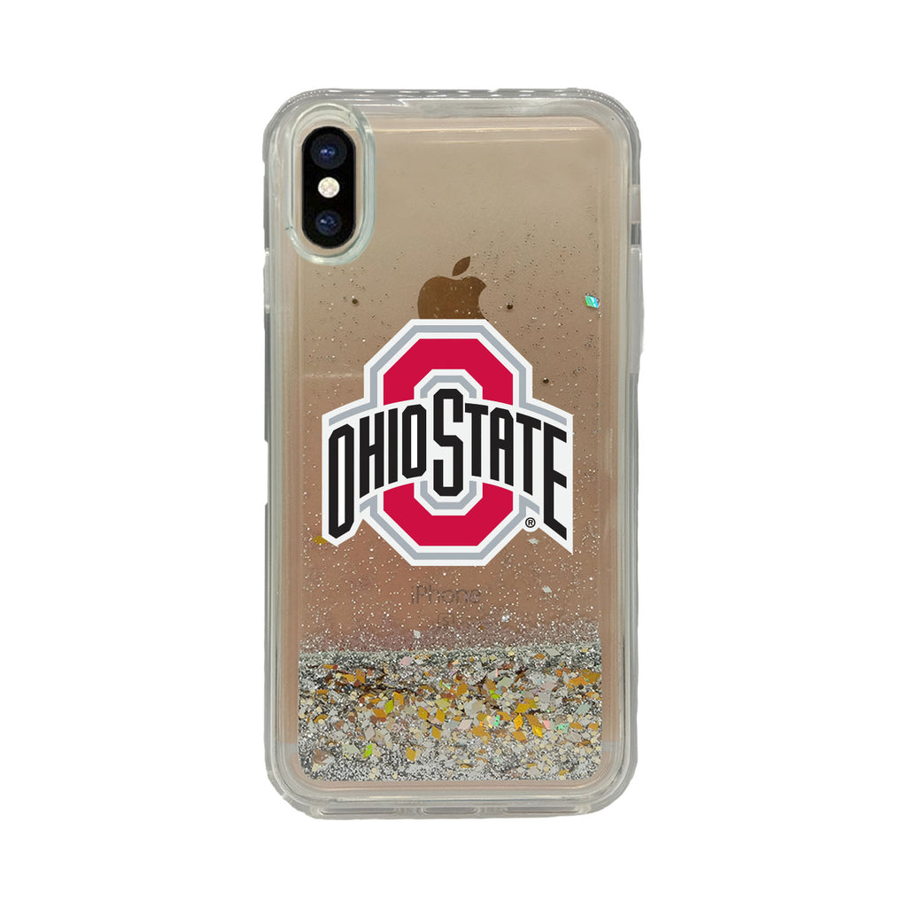 Ohio State University V2 Clear Glitter Shell Phone Case, Classic V2 - iPhone X/Xs