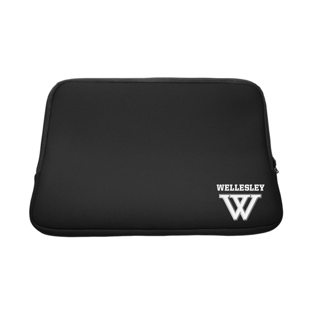Wellesley College V2 Black Laptop Sleeve, Classic V1 - 11"