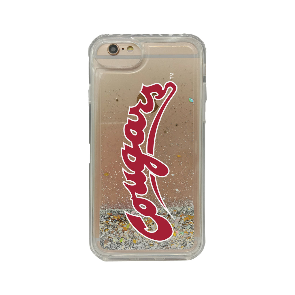 Washington State University Clear Glitter Shell Phone Case, Classic V1 - iPhone 7/8 Plus