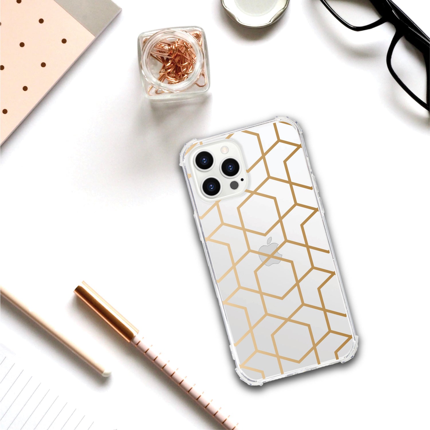 OTM Essentials | Golden Hexagrams Phone Case