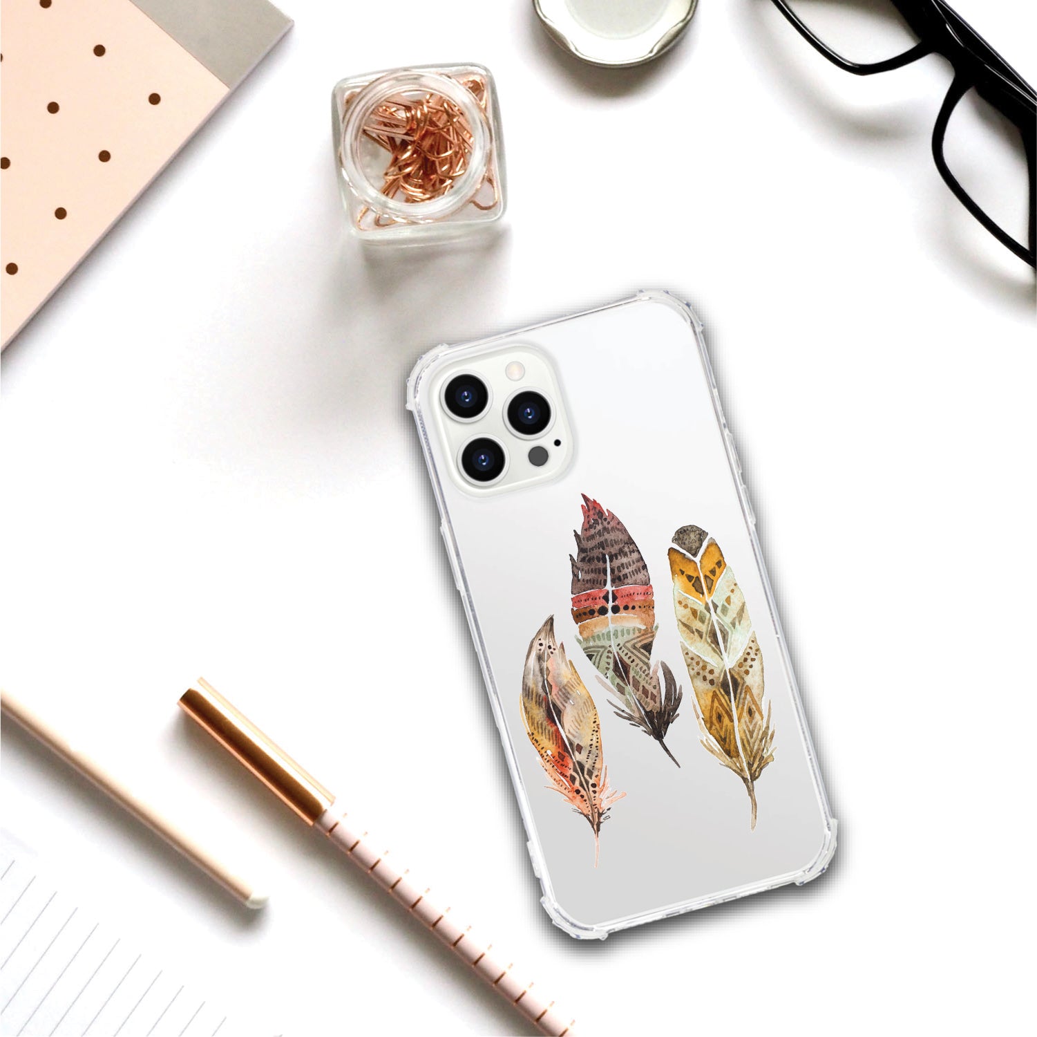 OTM Essentials | Triple Feathers Phone Case