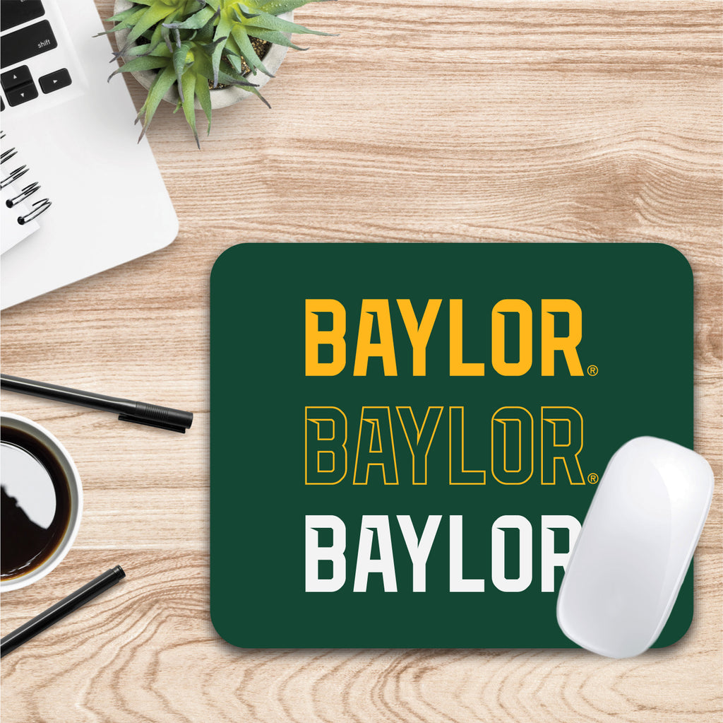 Baylor University Triple Wordmark Mouse Pad (OC-BAY2-MH39A)
