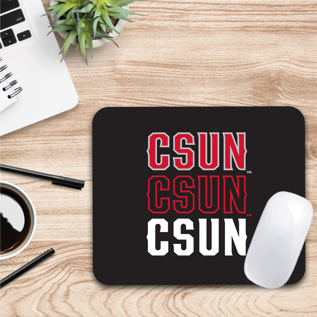 California State University - Northridge Triple Wordmark Mouse Pad (OC-CSUN3-MH39A)