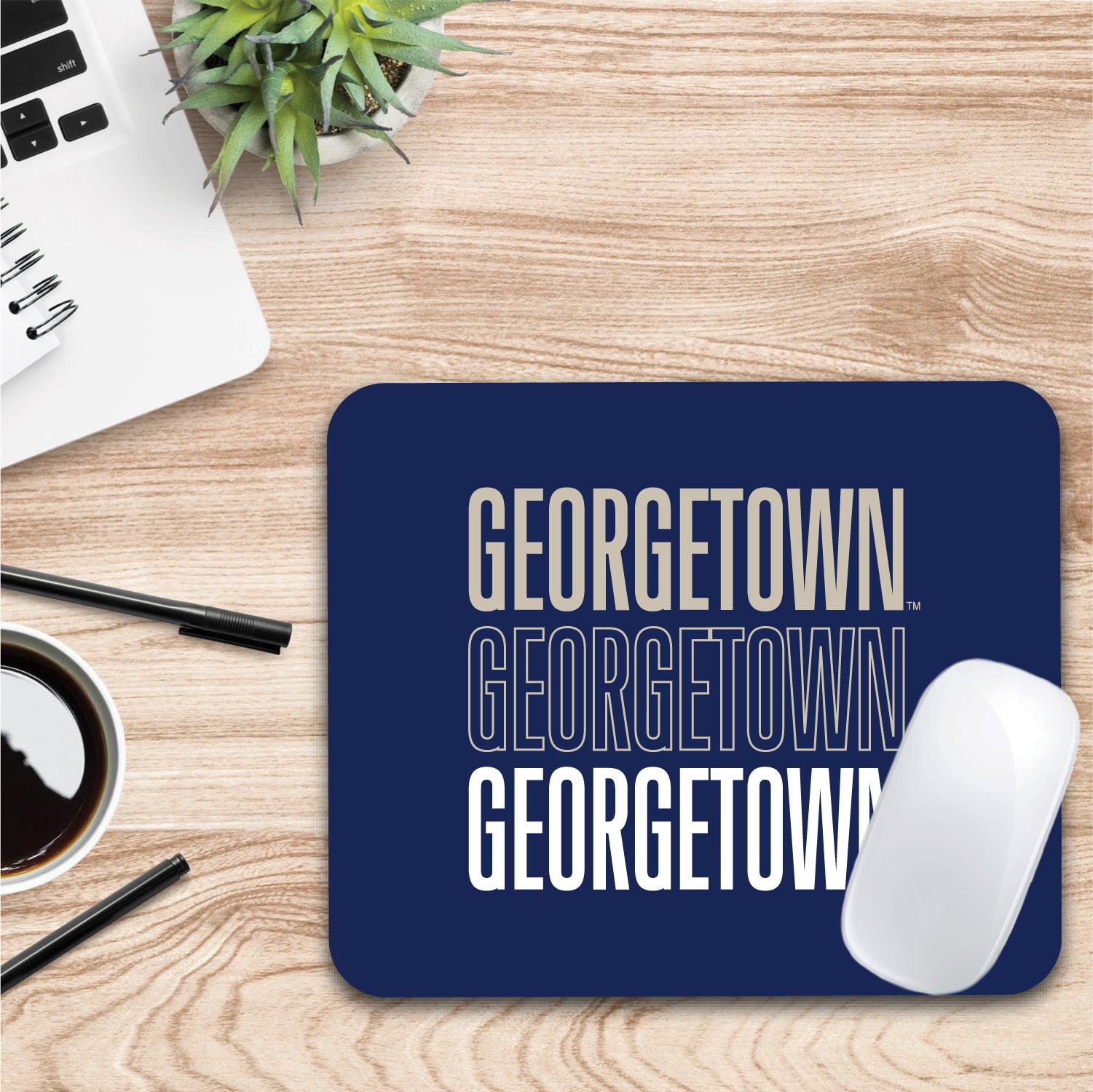 Georgetown University Triple Wordmark Mouse Pad (OC-GTOWN-MH39A)