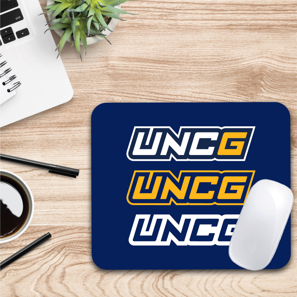 University of North Carolina at Greensboro Triple Wordmark Mouse Pad (OC-NCG2-MH39A)