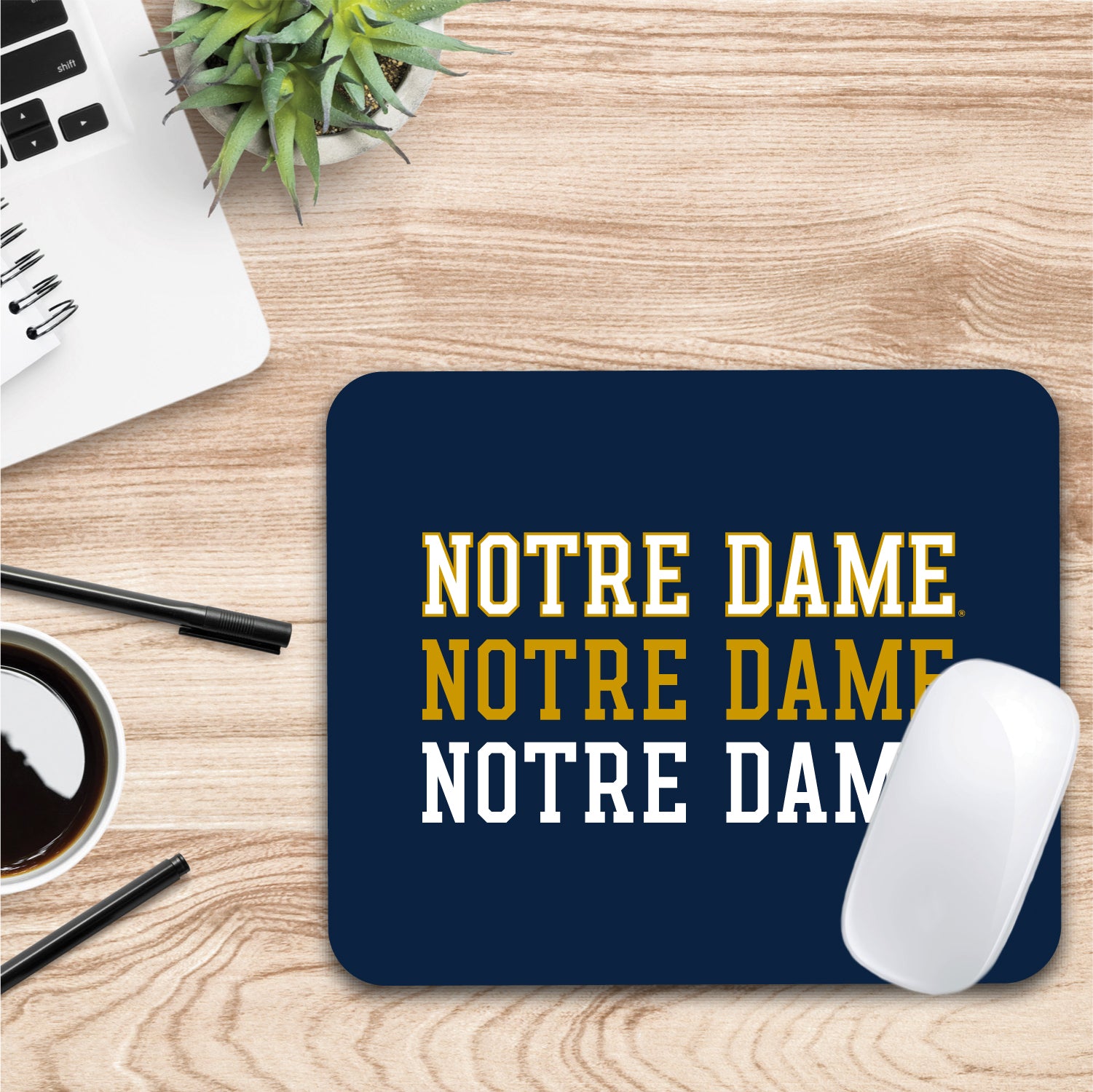 University of Notre Dame Triple Wordmark Mouse Pad (OC-ND2-MH39A)