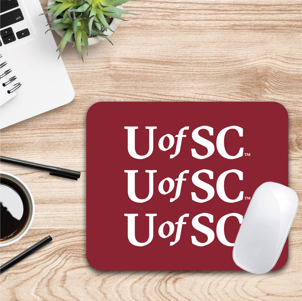 University of South Carolina Triple Wordmark Mouse Pad (OC-SCU-MH39A)