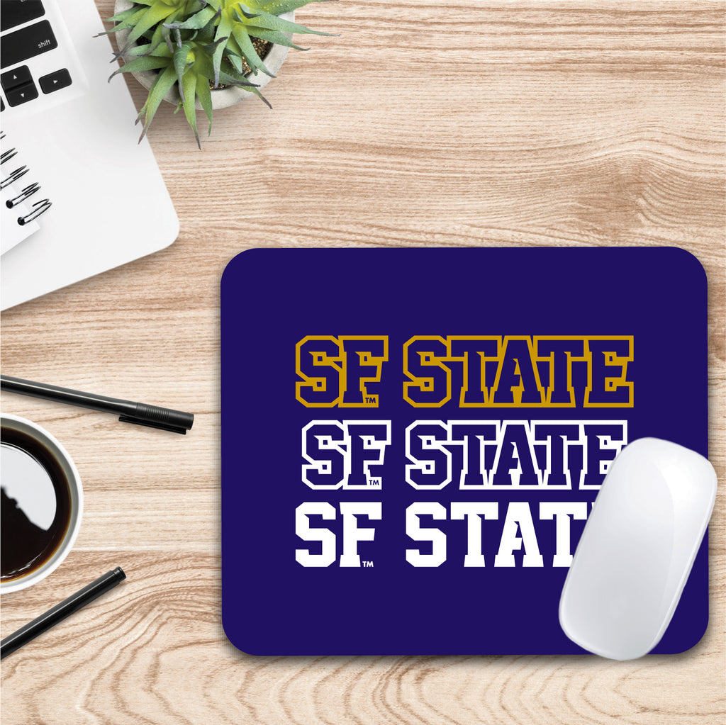 San Francisco State University Triple Wordmark Mouse Pad (OC-SFSU2-MH39A)