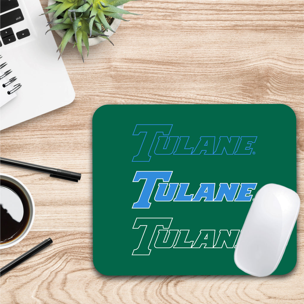 Tulane University Triple Wordmark Mouse Pad (OC-TUL4-MH39A)