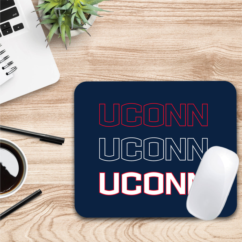 University of Connecticut Triple Wordmark Mouse Pad (OC-UCONN3-MH39A)