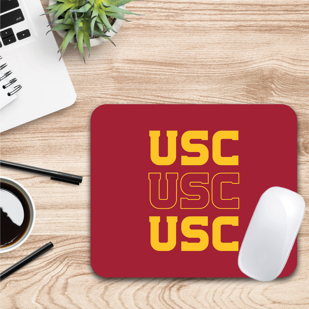 University of Southern California Triple Wordmark Mouse Pad (OC-USC4-MH39A)