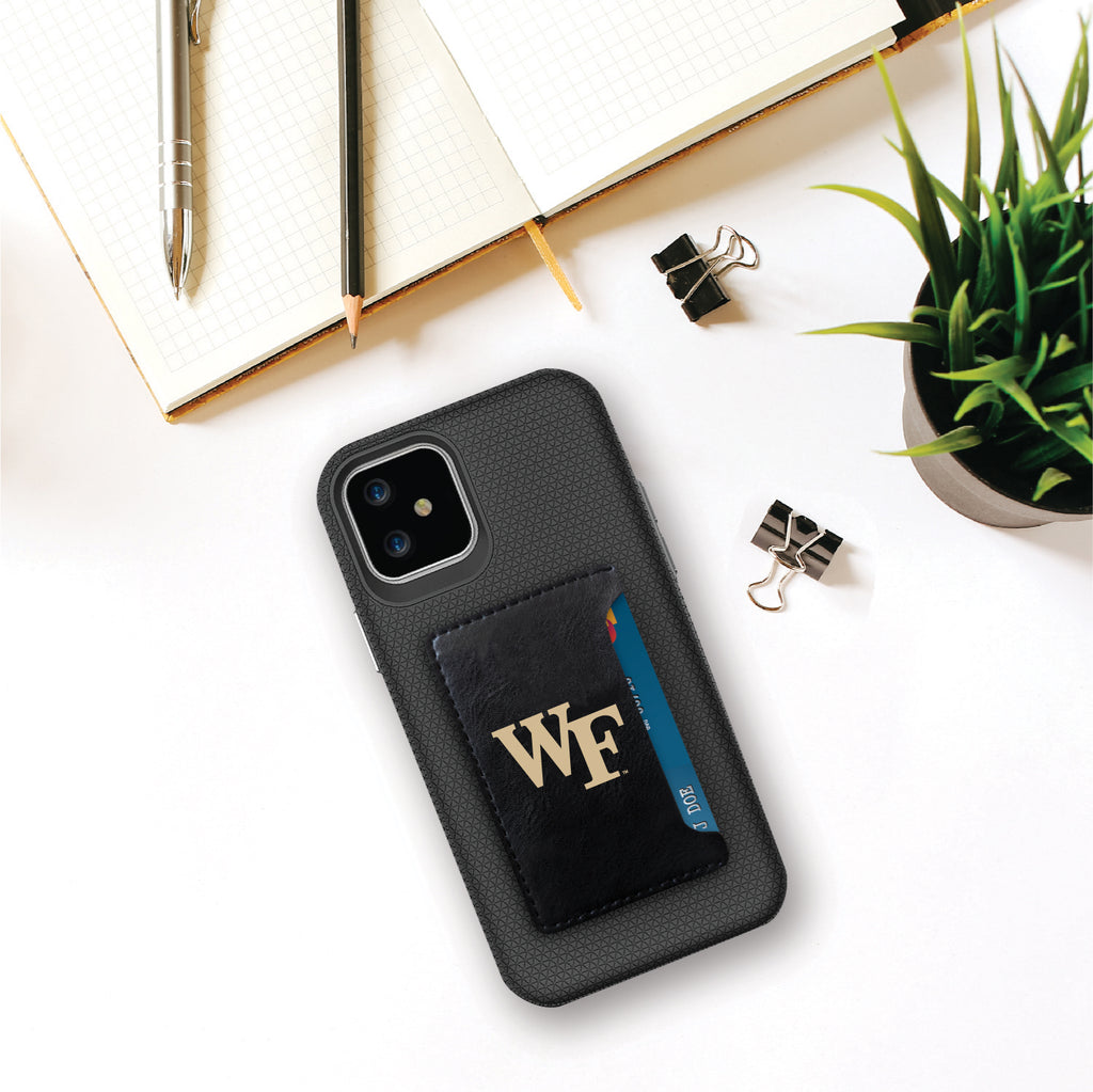 Wake Forest University Faux Leather Phone Wallet Sleeve (OC-WFU3-AFI00A)