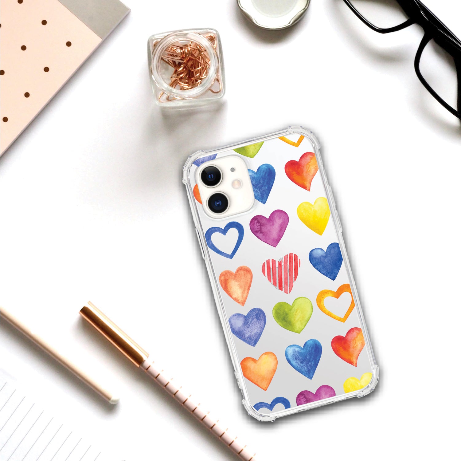 OTM Essentials | Color Hearts Phone Case