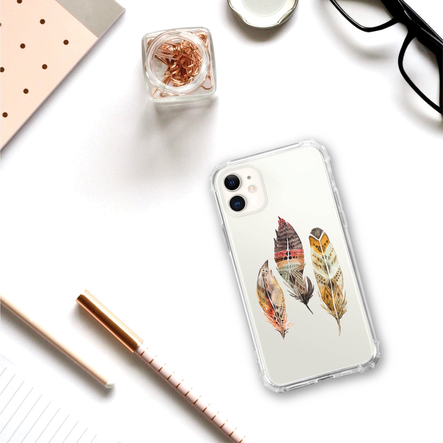 OTM Essentials | Triple Feathers Phone Case