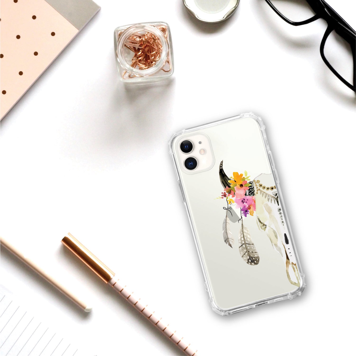 OTM Essentials | Feather & Skull Phone Case