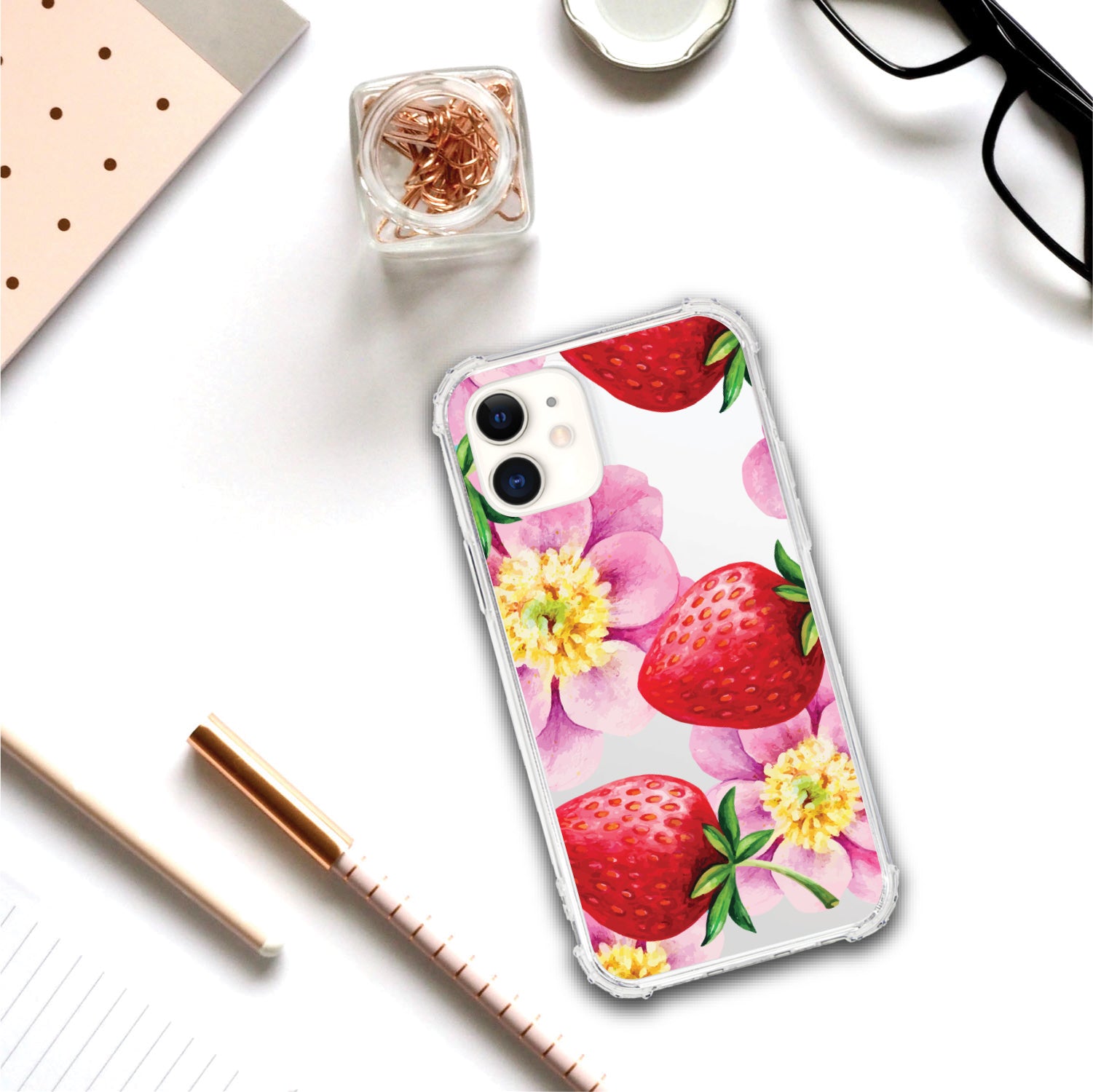 OTM Essentials | Strawberry Flowers Phone Case