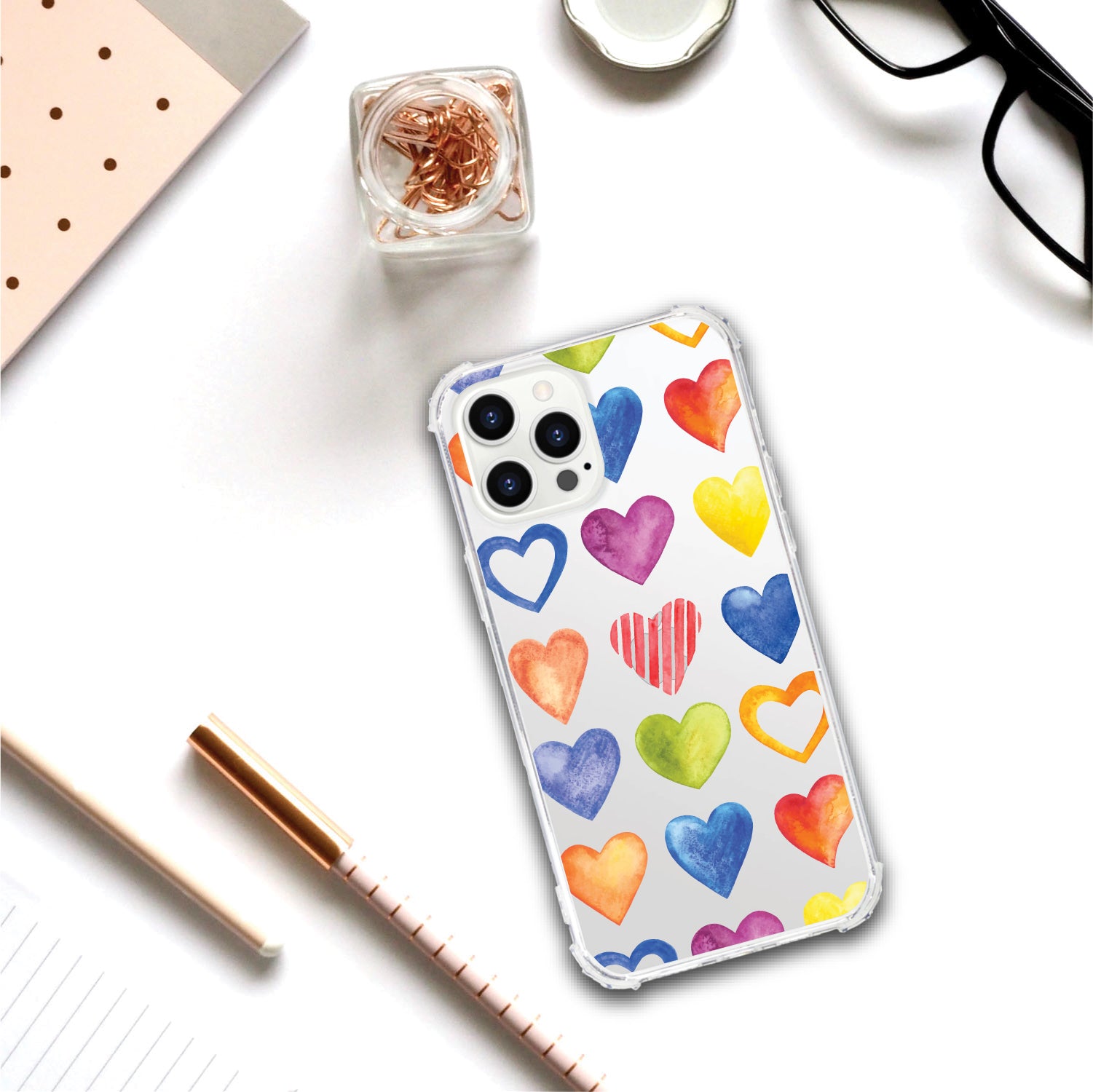 OTM Essentials | Color Hearts Phone Case