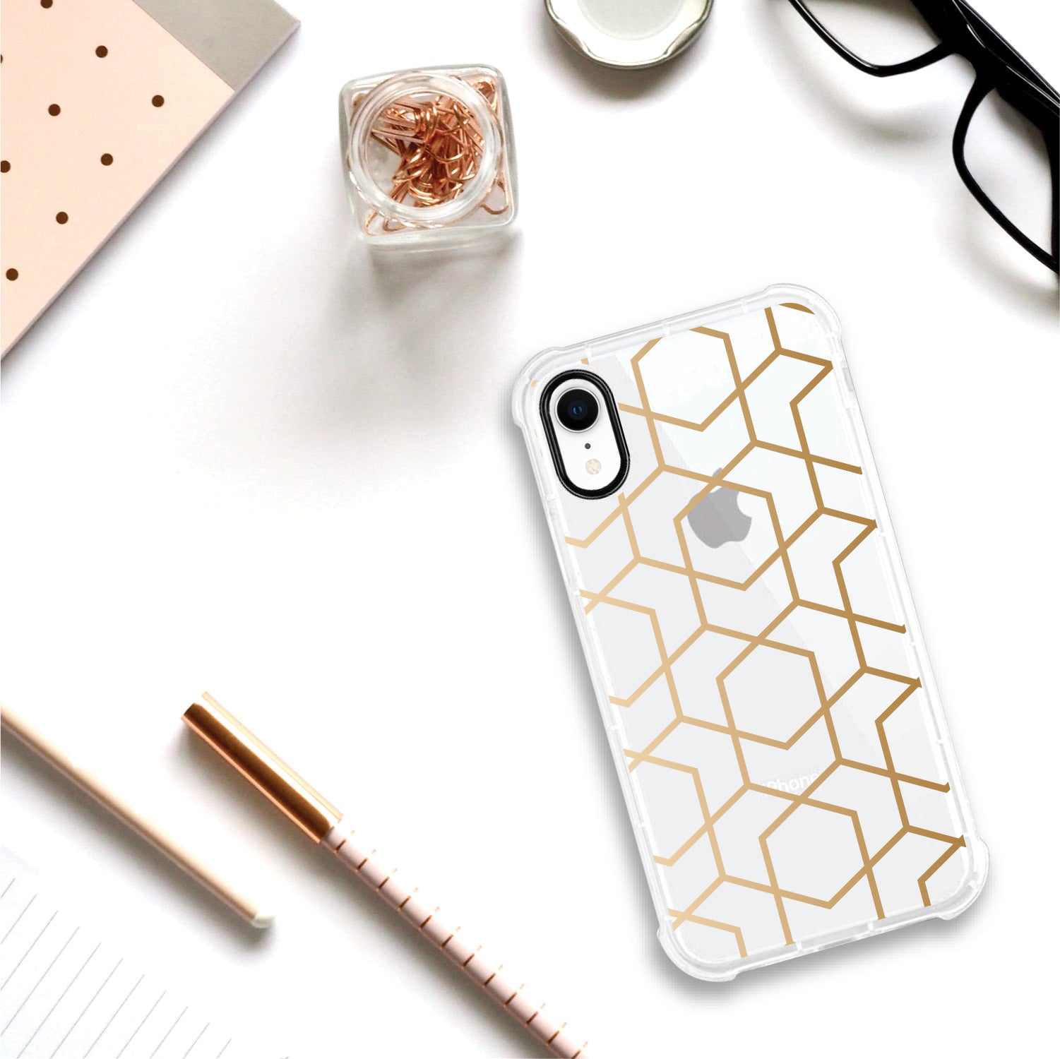 OTM Essentials | Golden Hexagrams Phone Case