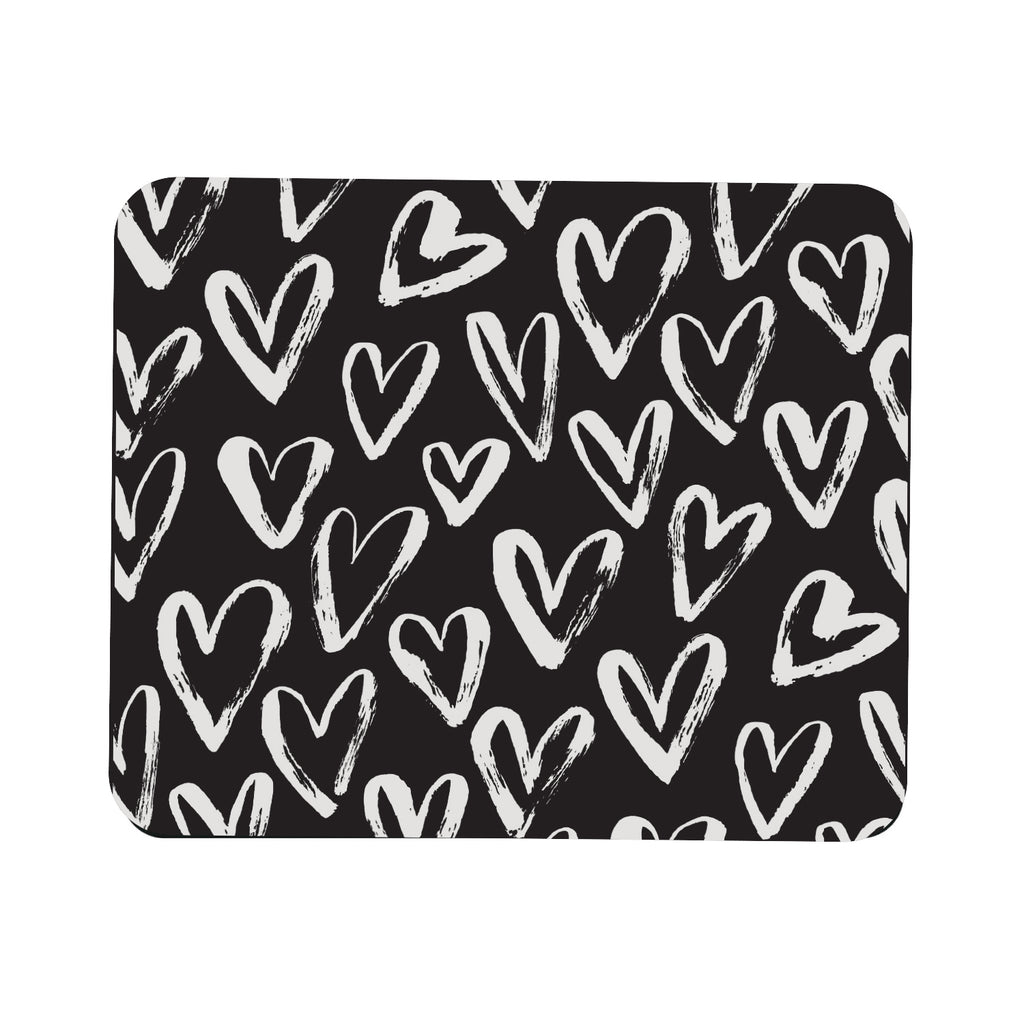 Mouse Pad, White Hearts | OTM Essentials