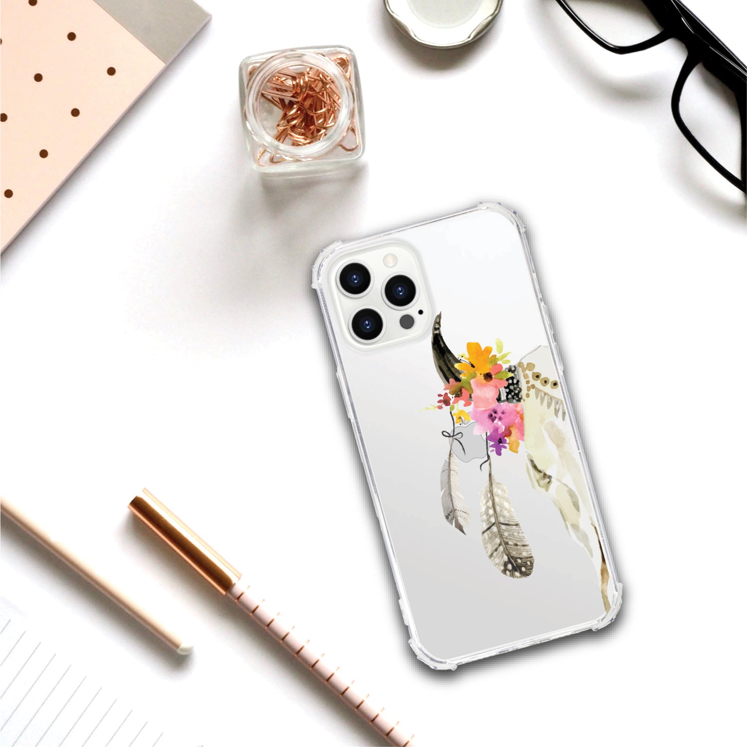 OTM Essentials | Feather & Skull Phone Case