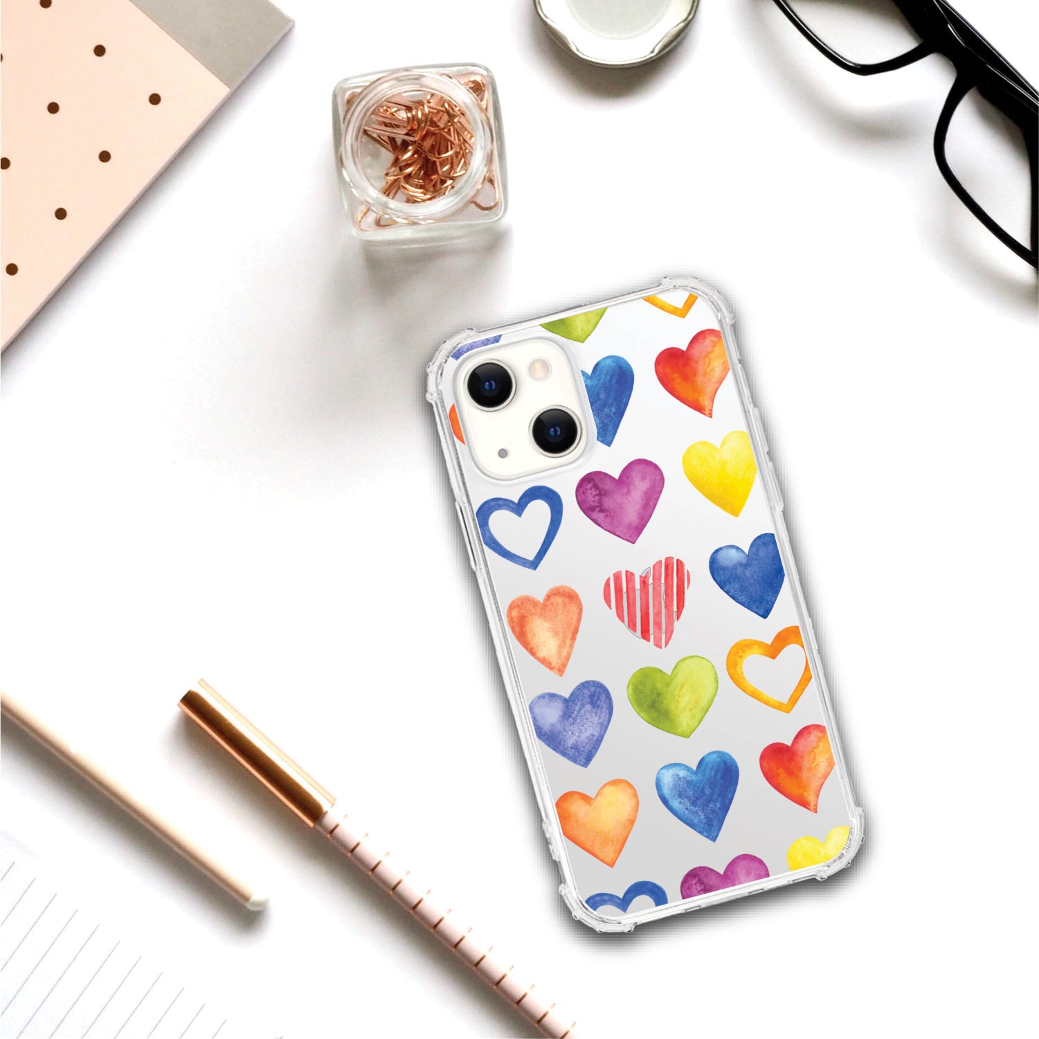 OTM Essentials | Color Hearts Phone Case