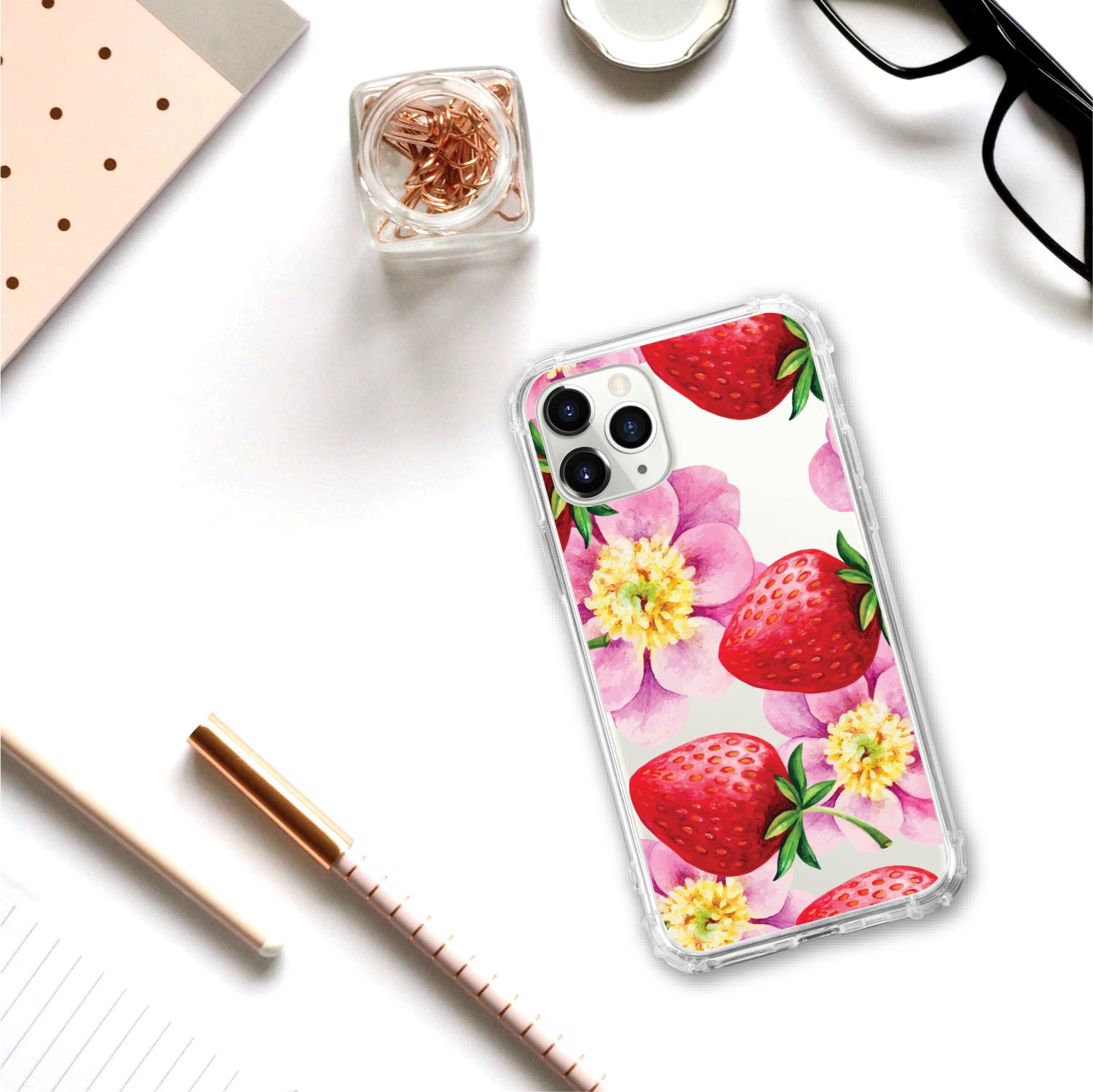 OTM Essentials | Strawberry Flowers Phone Case