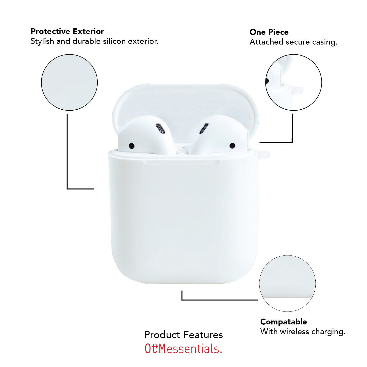 Silicon Airpod Cover Jordan White & Black, For Stylish And Easy To