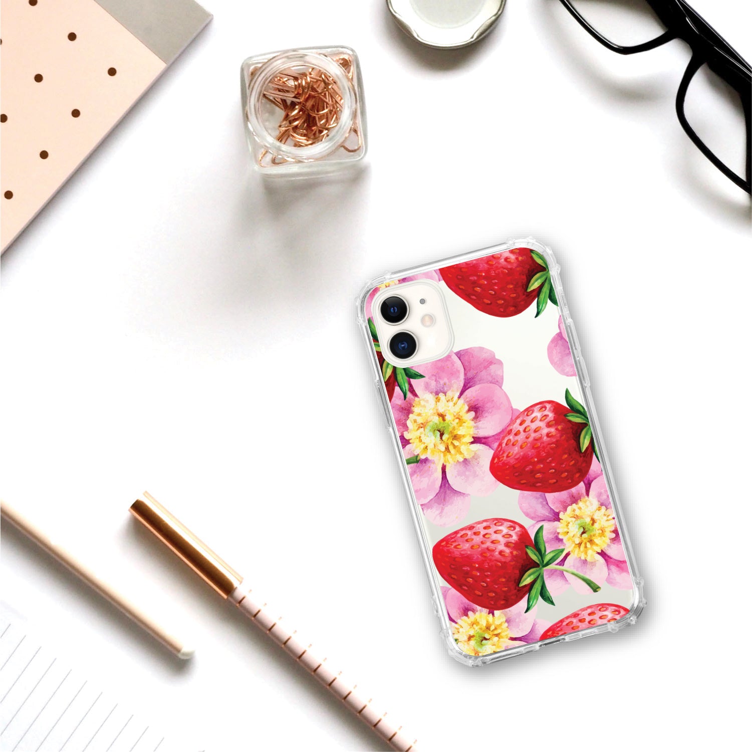 OTM Essentials | Strawberry Flowers Phone Case