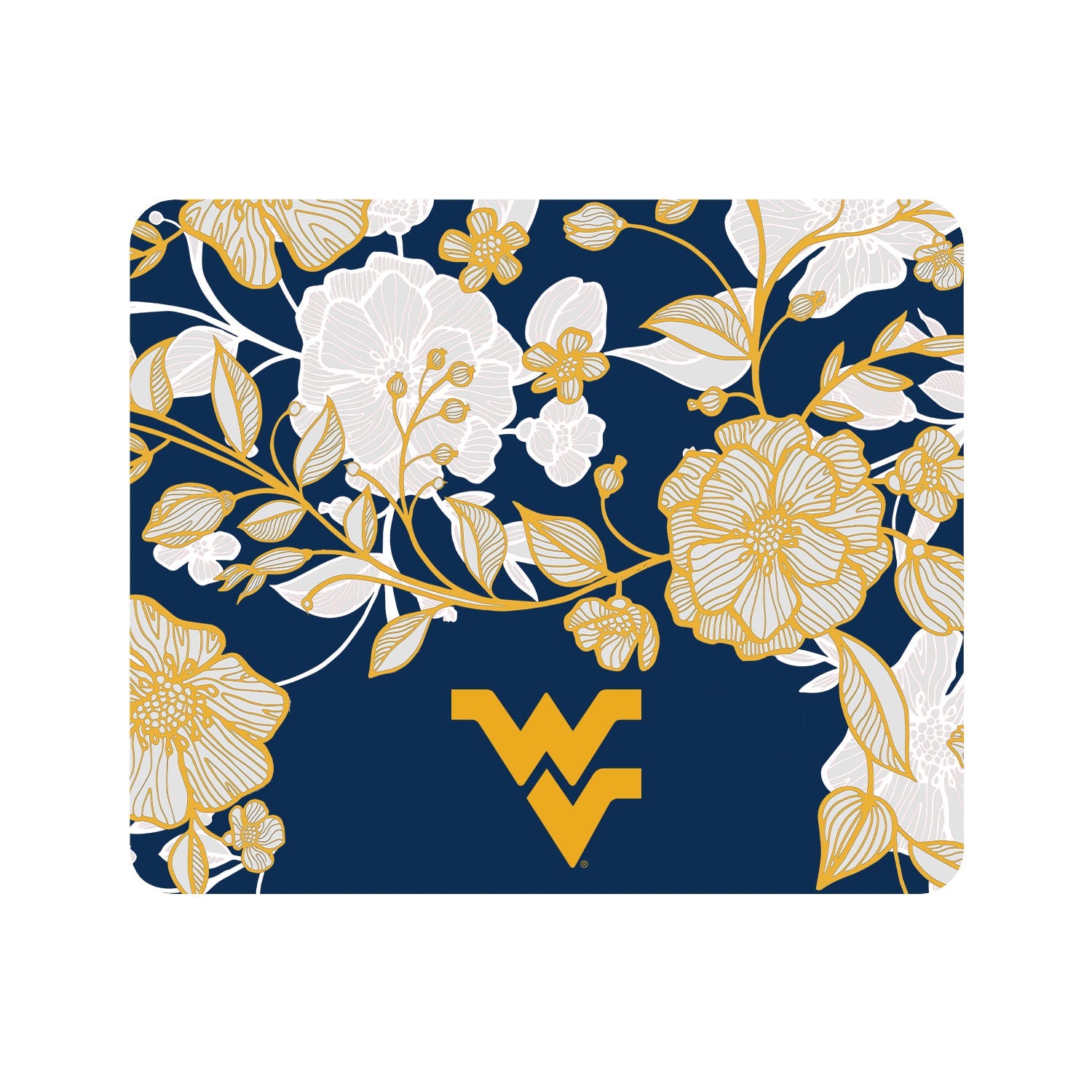 West Virginia University Blue Mousepad, Floral Lace V1