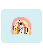 OTM Essentials White Mouse Pad, Be Happy