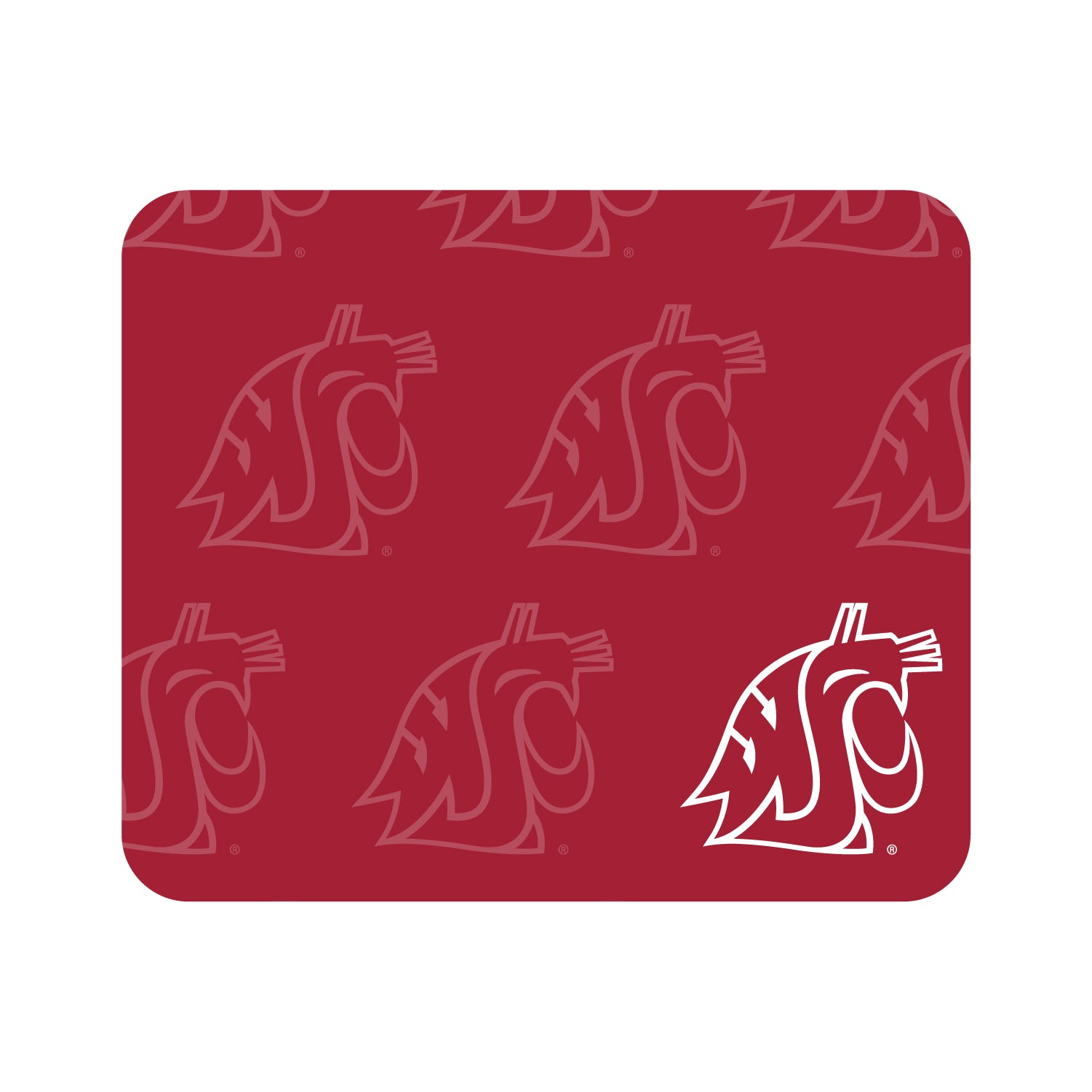 Washington State University Mousepad, Mascot Repeat V1