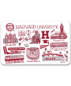Harvard University White Large Mouse Pad, Julia Gash Cityscape
