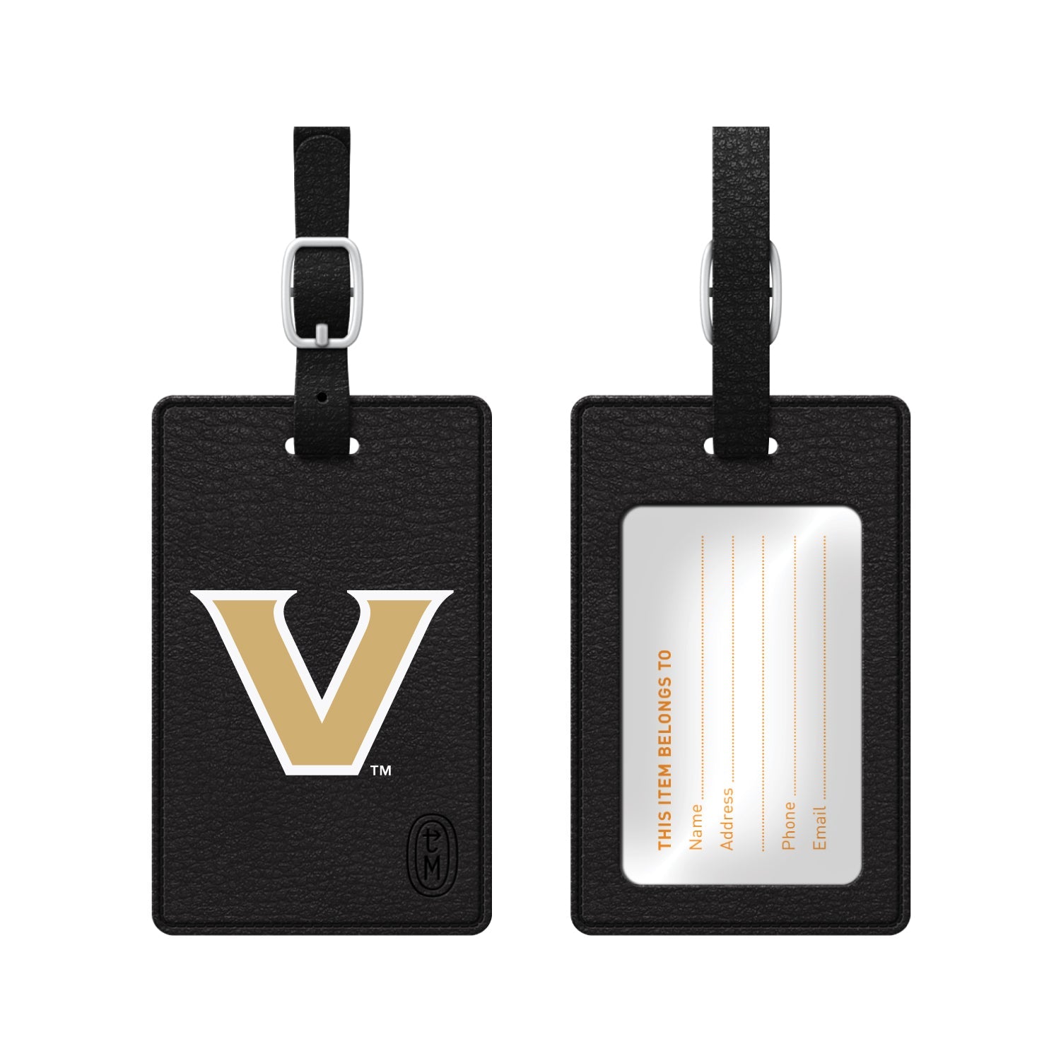 Luggage Tag, Faux Leather, Vanderbilt University