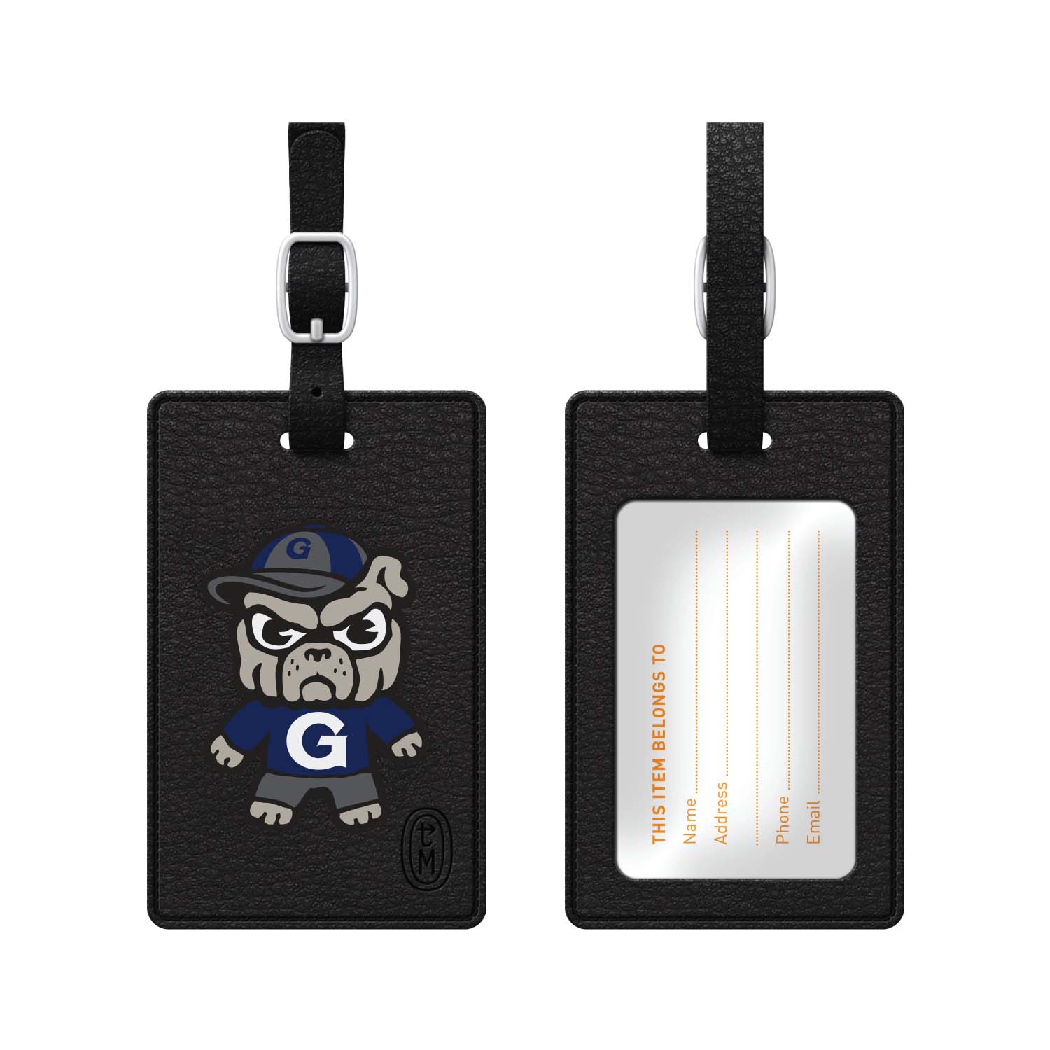 Georgetown University Faux Leather Luggage Tag, Tokyodachi Classic