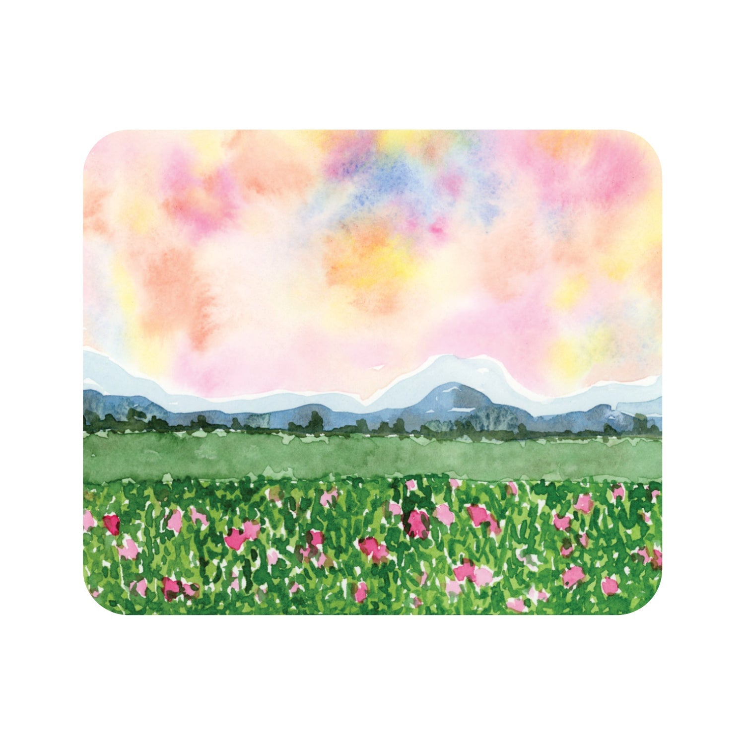 Prints Series Mouse Pad, Watercolor Landscape
