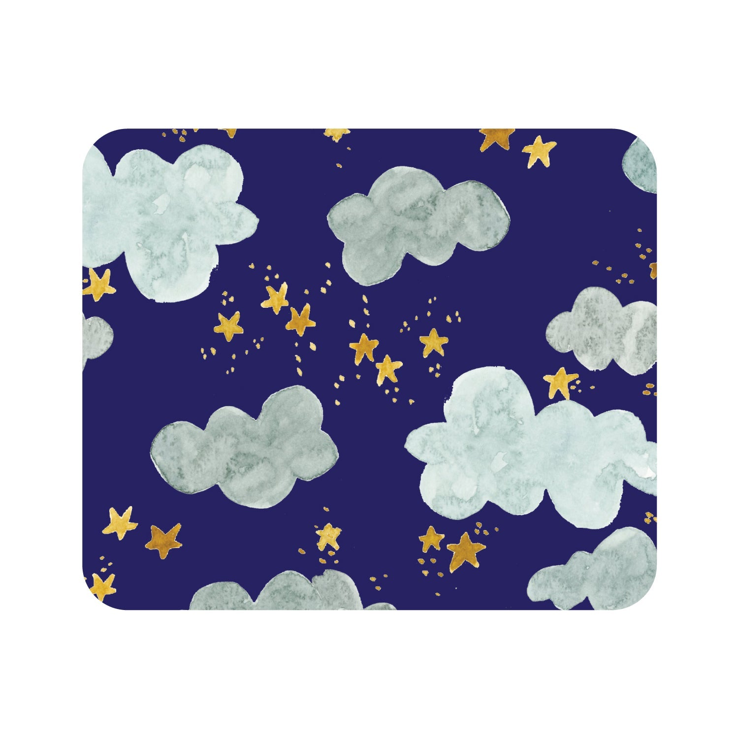 OTM Essentials Navy Blue Mousepad, Clouds and Stars